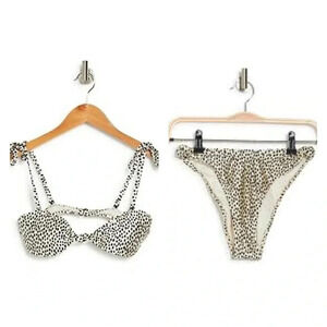 Kendall + Kylie Swim High Waisted Animal Dot Print Bikini Women’s Size Small